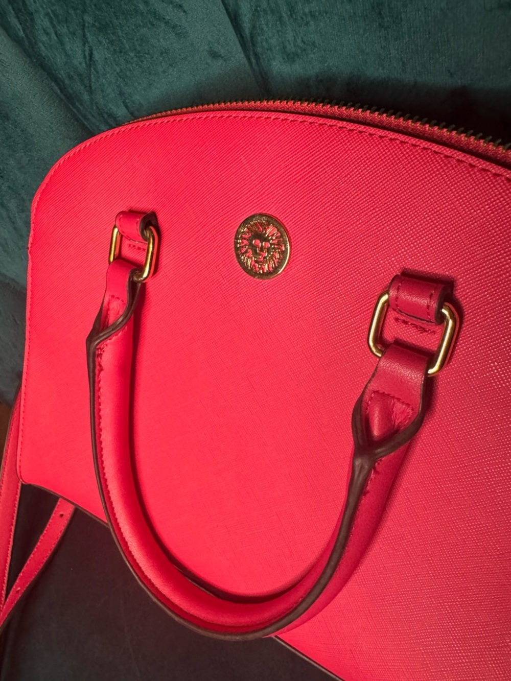 Anne Klein Pink Dome Satchel Handbag with Crossbody Strap 💖 So pretty! - Picture 2 of 6